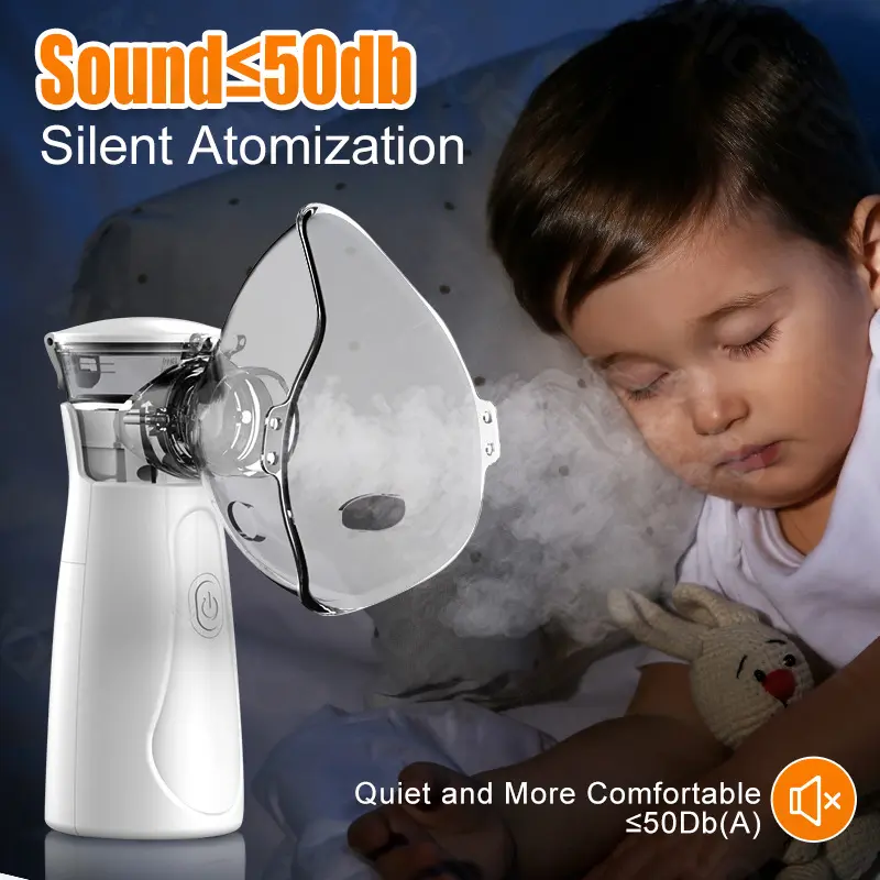 Dr.Spock N1 Nebulizer Portable dengan Desain Ilmiah, Partikel Teratomisasi Halus, dan Topeng Anak-Anak dan Masker Wajah Dewasa - Ibu Obat Alat alat pengatur nafas dr isla nebulizer  portable 0