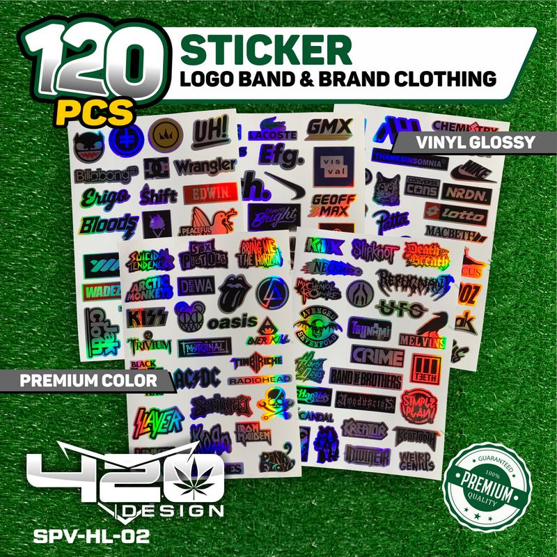 STICKER RANDOM AESTHETIC HOLOGRAM - STIKER LAPTOP CASE TUMBLER HP HELM MOTOR KOPER TAS -120 PCS - MINI STIKER METAL HARDCORE MUSIC PACK - BLACK DEATH BRUTAL METAL - KODE SPUV-02 1