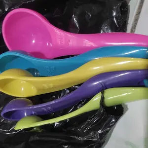 Sendok Takar Plastic ( Set 5in1 ) Warna Pastel Ukuran Kue Air Bumbu - Jakmart