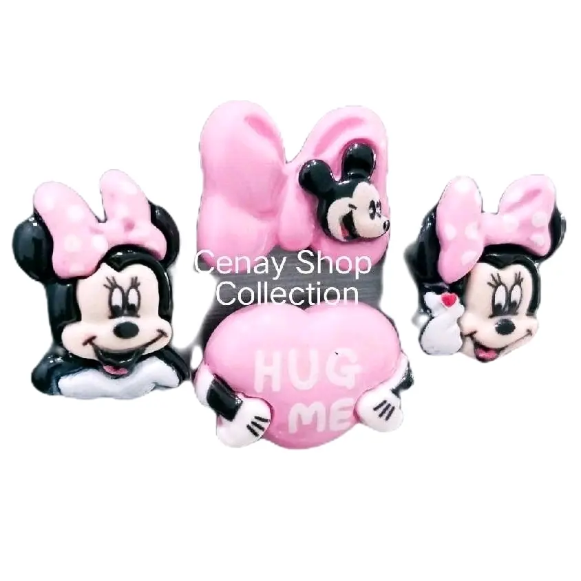 Cenay Shop Collection Mickey & Minnie Mouse Hati Magnet Kulkas Hadiah Unik Dekorasi Aksesoris Lucu dan Menarik
