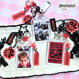 Nadeldza Bag Charm KPOP CORTIS x COER Redred 2 Sisi Edition Bunga Aesthetic / Gantungan Tas Kpop Lucu