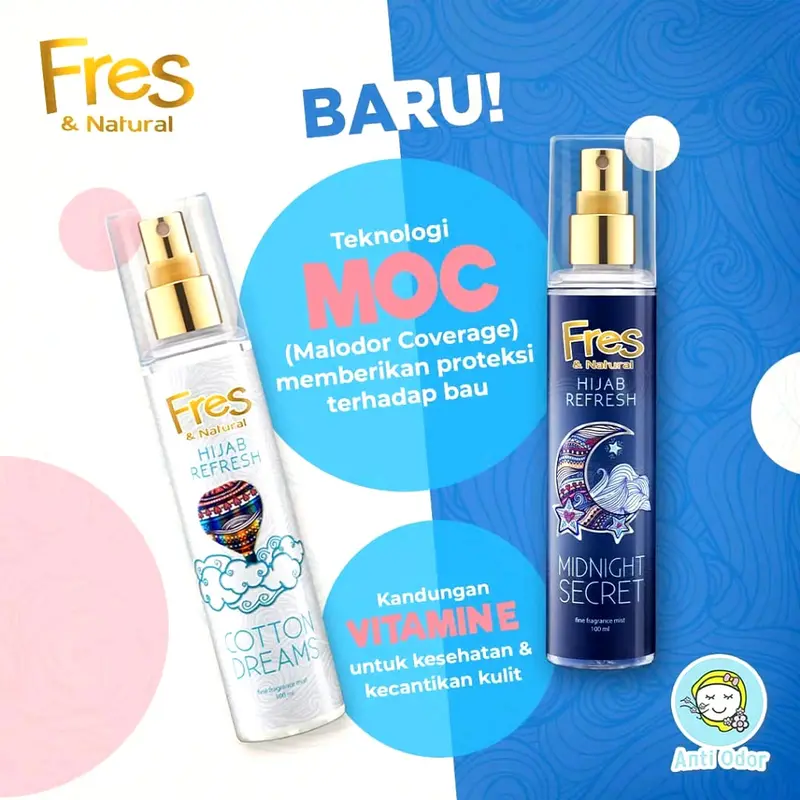 Fres & Natural Spray Cologne Hijab Refresh Live To Love 100ml - Moisturizer, Tubuh 2