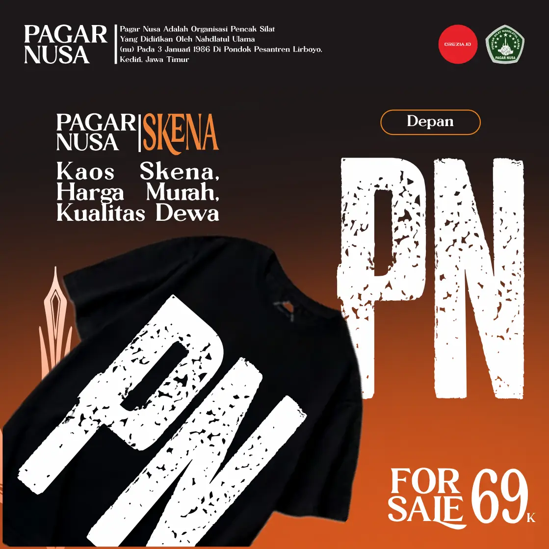 Kaos Tshirt pagarnusa SKENA Premium