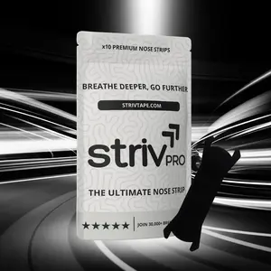 Nasal Strip 1pax 10pcs StrivPro Premium Nose Strip Bernapas Lebih Baik Hidung Optimal untuk Olahraga dan Pemulihan Meningkatkan Aliran Udara StrivTape