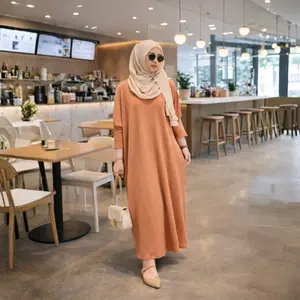 Gamis Batwing Knit Japan - Rossa Dress Knit Jumbo - Rosa Batwing Knit Gamis Muslim Wanita Syar'i