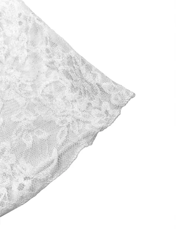Women's Floral Lace  Top, Elegant Fashion Casual Long Sleeve Top for Daily Outdoor Wear, Women Top Clothes for Summer 6