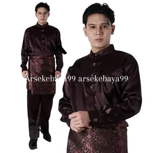 SETELAN TELUK BELANGGA FREE SONGKET/BAJU KURUNG PRIA MELAYU/BAJU MELAYU PRIA TERLARIS