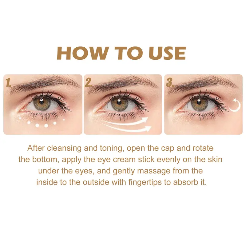 [COD]EELHOE Retinol Eye Cream Stick Mengurangi Garis Halus, Memudarkan Kantung Mata Dan Lingkaran Hitam, Melembabkan Dan Mengencangkan Kulit Sekitar Mata 3ml 2