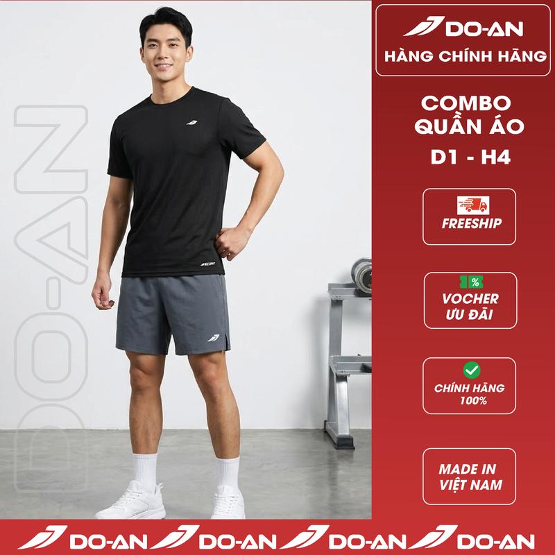 Set đồ thể thao DO-AN D1-H4 Basics nam thấm hút nhanh khô, thoáng mát, co giãn 4 chiều, dễ phối đồ - Made in VietNam-QA-D1H4
