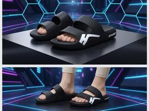 Hengrun Men Slippers Viral Comfortable Cool EVA Material Lightweight Trendy Model Waterproof Men's Rubber Slippers8036H