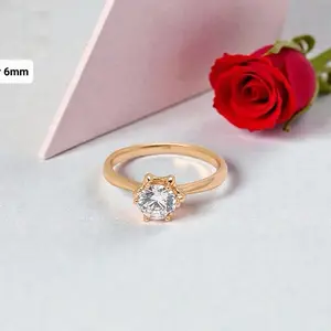 Cincin Mona • (Size 6-10) Cincin Soliter • Cincin Mata Satu• Warna Silver dan Gold • Titanity Jewelry