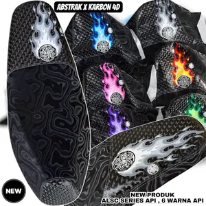 AJICLSTYLE SARUNG KULIT JOK MOTOR SERIES API TERBARU !!!, 6 PILIHAN WARNA API, BAHAN 3D MOTIF ABSTRAK X KARBON 4D ( 2 CARA PEMASANGAN PAKE KARET & GAPAKE KARET )