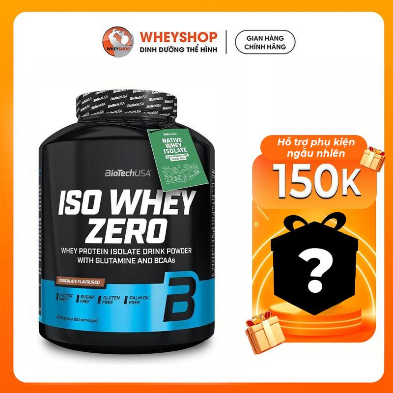 (Tặng Quà)Bột uống bổ sung protein BiotechUSA Iso Whey Zero 5lbs ( 90 muỗng ) - WHEYSHOP HCM