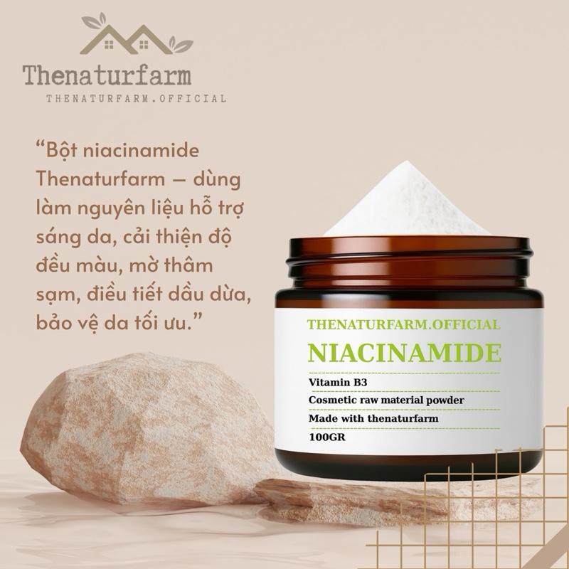 Bột Niacinamide/ Vitamin B3 Thenaturfarm [ Nguyên liệu hỗ trợ sáng da, mờ thâm sạm, kiểm soát dầu nhờn ]