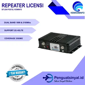 Repeater GSM Signal Wings Dual Band 1800 & 2100MHz Support 2G 4G LTE Coverage 2000m2 Penguat Sinyal HP Resmi Postel Kominfo Amplifier