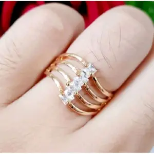 CINCIN TERBARU 24K PERHIASAN WANITA DEWASA LAPIS EMAS semicolon