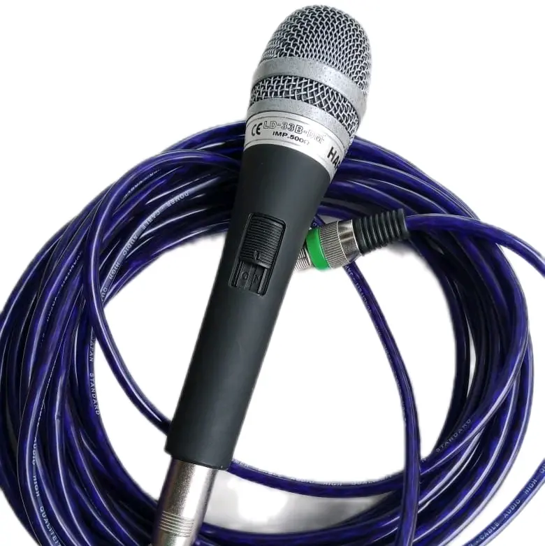 microphone bagus body full besi dan kabel panjang ukuran 10 meter