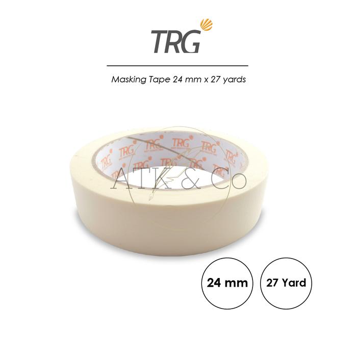 Gambar TRG Lakban Isolasi Kertas 1 Inch 24mm x 27 Yard - Masking Tape Tebal Murah Lengket 24 mm TRG dari ATK & Co Kota Bandung Tokopedia
