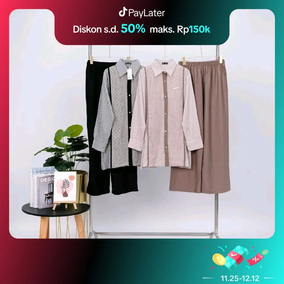Asofa Emira Setelan Salur Brukat Kancing
