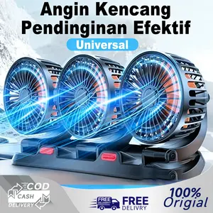 [COD] Kipas Angin Mobil 24V/12V Dual Head USB Pendingin Kuat untuk Truk dan Minibus - Bebas Bising dengan Daya Hisap Tinggi dan Rotasi 360 Derajat Cocok untuk Lantai Basah