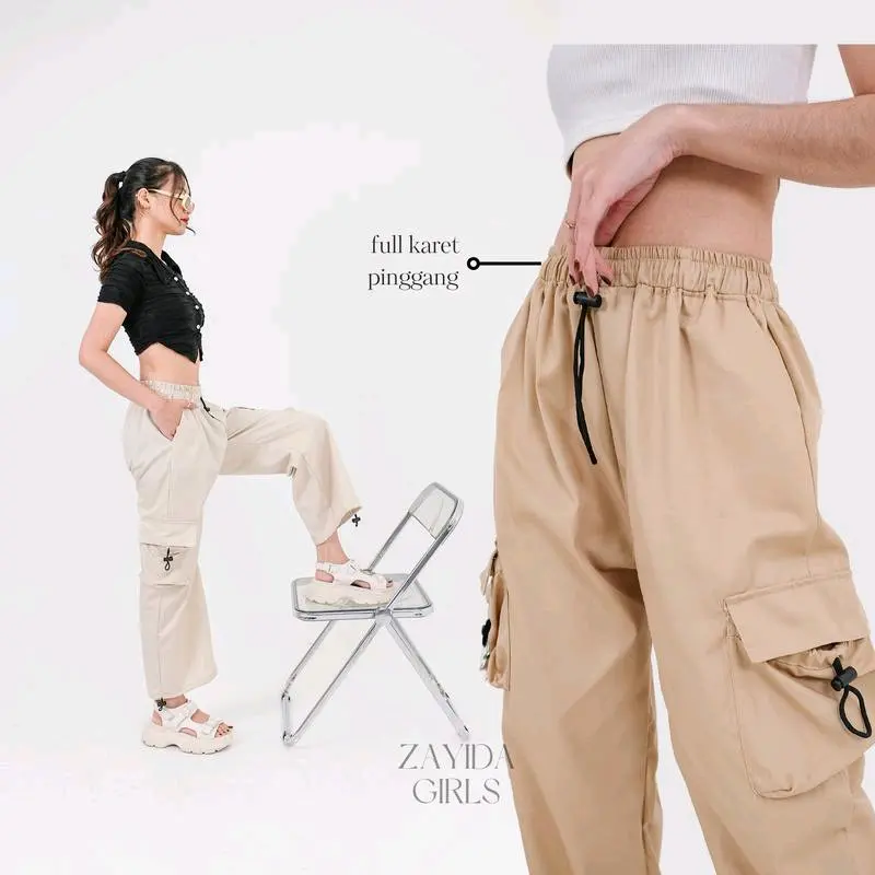 Zayida kiya cargo pants , celana cargo pants wanita 8