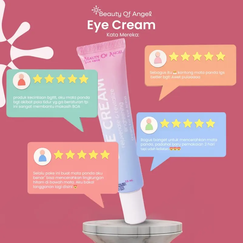 Beauty of Angel - Eye Cream - Brightening Eye Cream | Menyamarkan Kerutan dan Mencerahkan Kulit Area Mata - 15ml 1