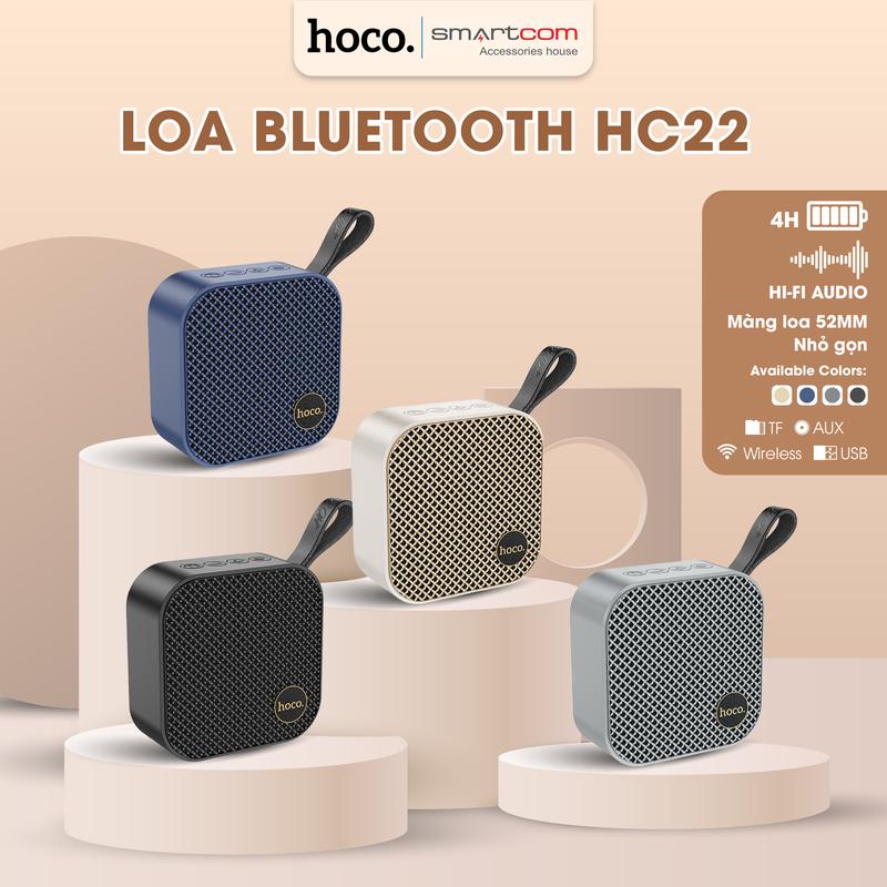 Loa cầm tay Bluetooth Hoco HC22 Nhỏ gọn - Nhiều màu Có đầu đọc thẻ nhớ USB AUX - 4h Pin liên tục
