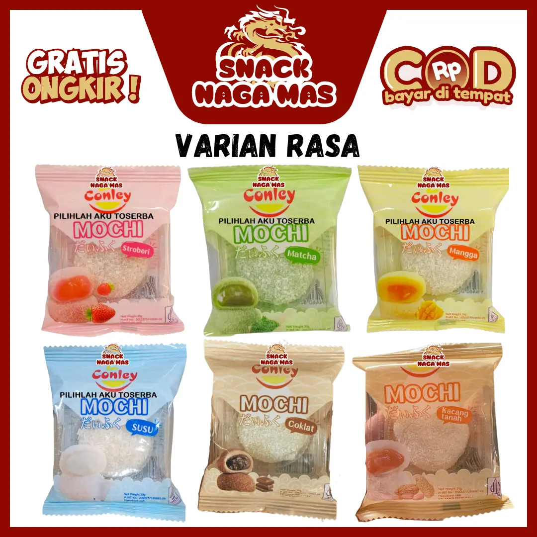 KUE MOCHI VIRAL 16 PCS RASA MIX TEXTURE LEMBUT, KENYAL, DAN ENAK ANEKA ...