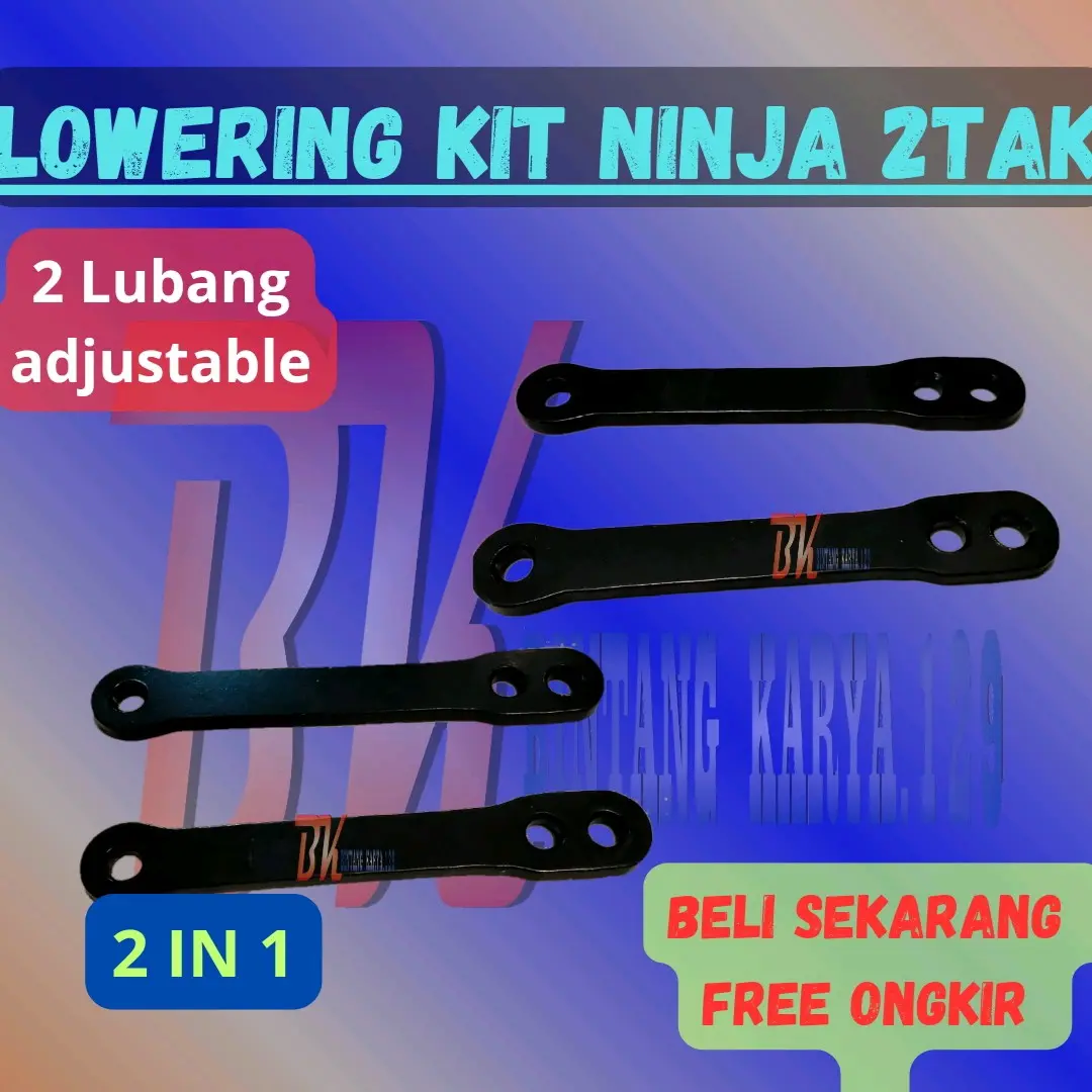 Lowering Kit NINJA R SS Rod Tie Plate Unitrack prolink Pemendek Shock Belakang Motor