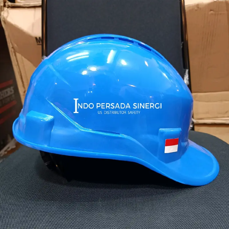 HELM SAFETY PROYEK NSA VENTED WARNA BIRU FASTRACK TALI DAGU - HELM NSA VENTILASI 1