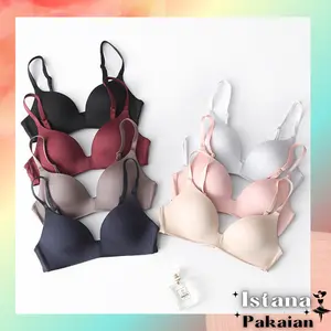 Istana - 9003 Bra Bh Push Up  Polos Dengan Tiga Kaitan Tali Bisa Atur Dalam Wanita Import Busa Tipis