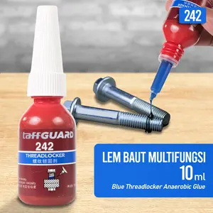 TaffGUARD Lem Baut Multifungsi Blue Threadlocker Anaerobic Glue 10ml - 242 Logam