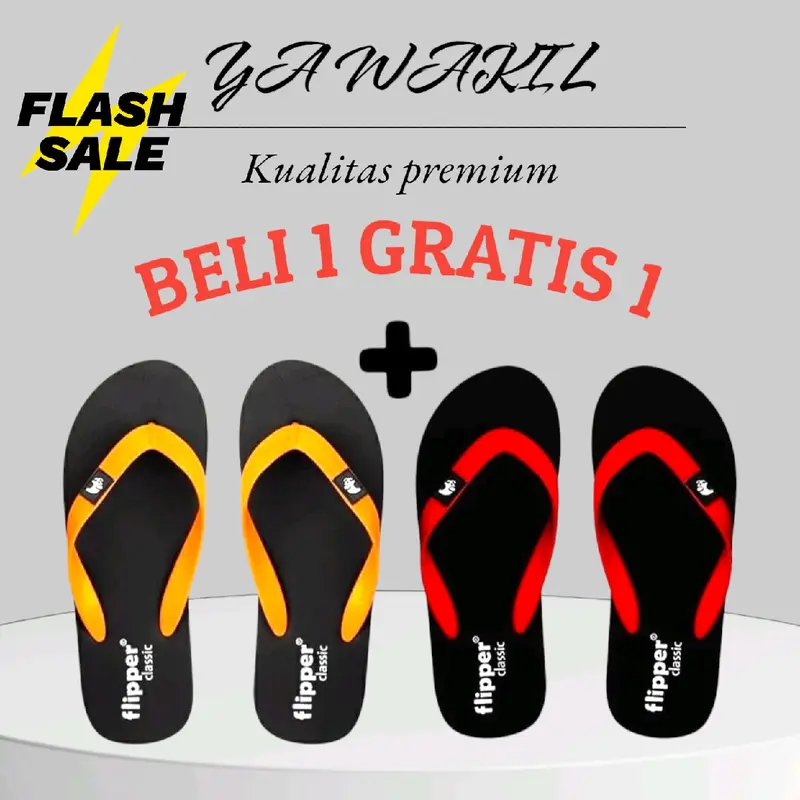 (09)Sandal Jepit Pria DISTRO TERBARU TERMURAH KEREN SIMPEL - Beli 1 Gratis 1 Sendal 1
