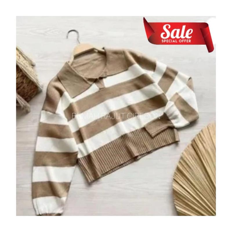 RRC Sweater Rajut Valencia Crop Top Korean Style Gemes 3