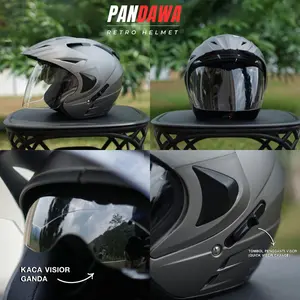 Helm JP8 AR-MOUR Double Visor Half Face Berstandar SNI untuk Pria dan Wanita - Size M/L/XL (Motorcycle)