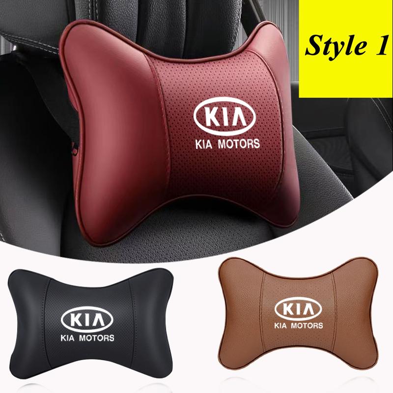 Tựa Đầu Xe Hơi, Gối Bảo Vệ Cổ, Thích Hợp Cho Kia K2 K3 K5 Rio Soul Carens Optima Forte Pregio Cerato Sedona Niro KX3, Phụ Kiện Ghế Xe Hơi, Tựa Đầu Bằng Da 0