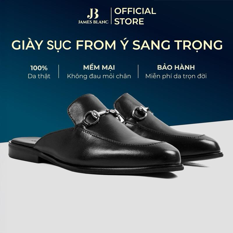 [ Quà Tặng Ví Da] Giày Sục Da G-5727 JB JAMES BLANC Da Ý, Sapo Khoá Hợp Kim Da Mềm Đế Phíp