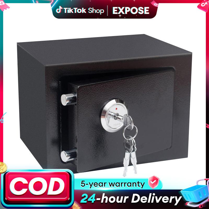 Két Sắt Mini Khóa Điện Tử Chống Cháy, Có Độ Bảo Mật Cao - Có gắn cố định bằng vít nở âm cố định tường - Tủ, Kệ hay Bàn c 0