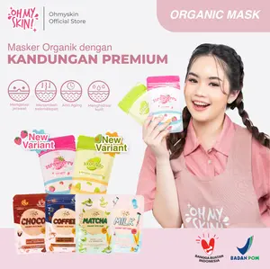 OhMySkin! Masker Organik BPOM 65gr Meredakan Jerawat Membantu Mencerahkan Melembabkan Menyamarkan Pori Face Mask Perawatan Wajah Hitam Bruntusan Pencerah Komedo Berjerawat