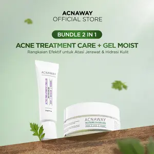 ACNAWAY Bundle 2 in 1 Mugwort Water Gel Moisturizer + Acne Treatment Cream – Pelembab Wajah Moisturizer Cooling & Cream Jerawat untuk Perawatan Wajah & Muka Acne-Prone