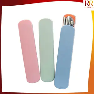 [COD] RR C495 Sendok Set 3IN1 Stainless Steel / Alat Makan Sendok Garpu Sumpit Set Portable Dengan Kotak Praktis