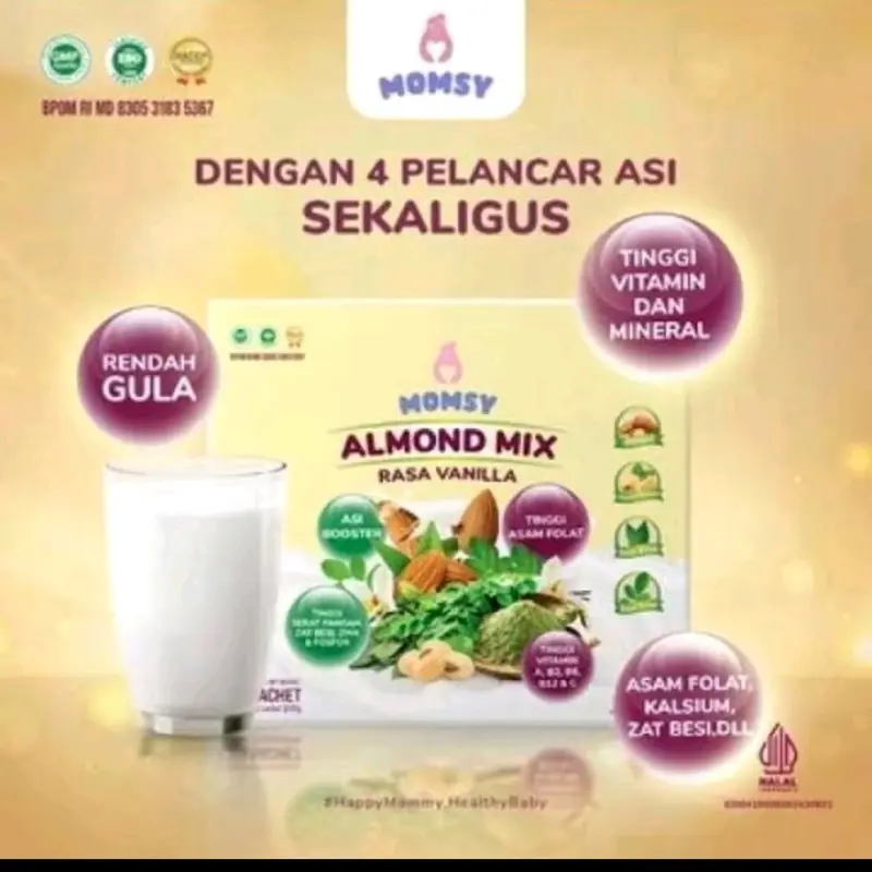 MOMSY ASI BOOSTER Almond pelancar Asi (isi 6sachet EXP 2025) 0
