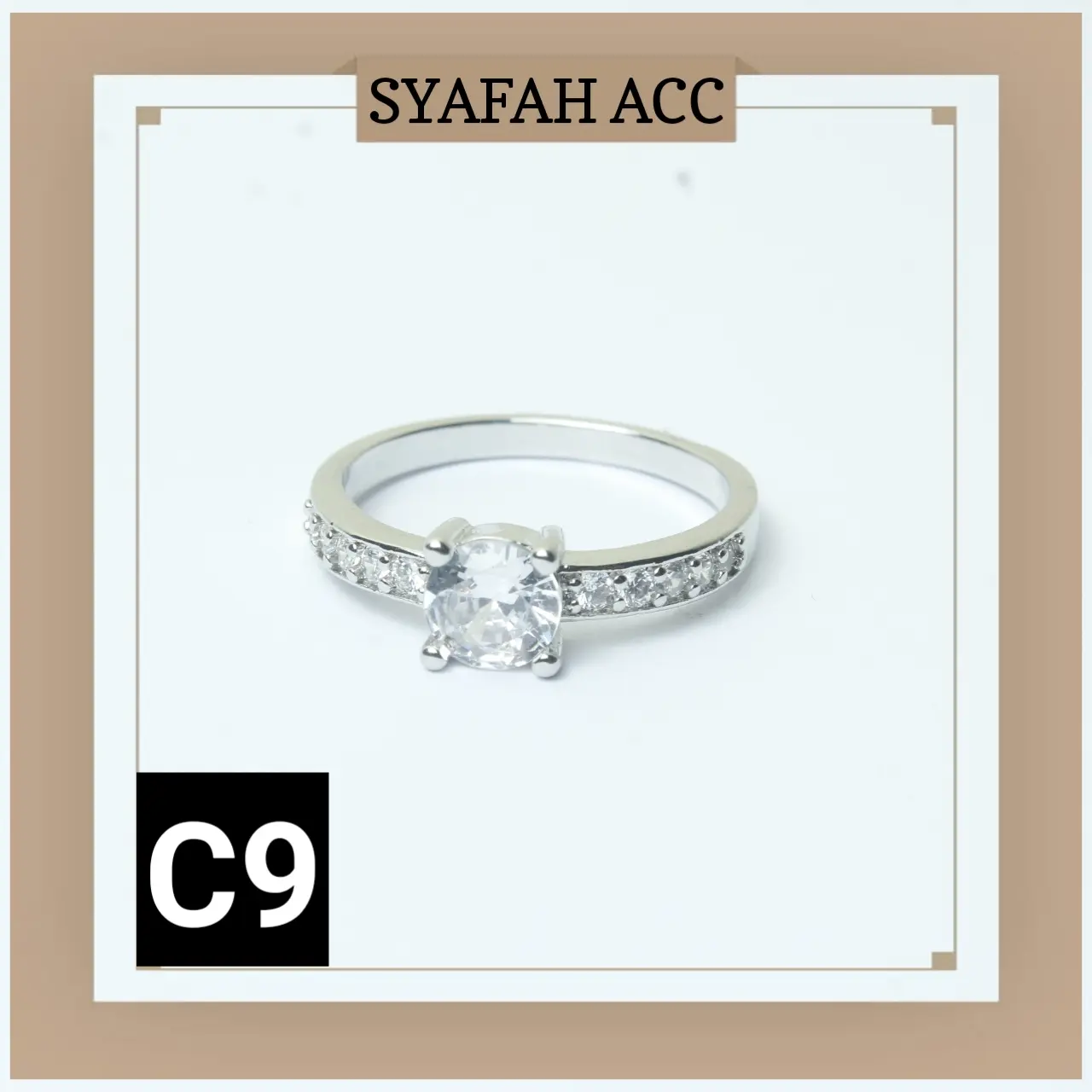 Cincin Titanium Wanita Anti Karat Dan Tidak luntur.( C9)