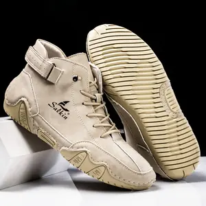 Prelesty Ready Stock Sepatu Boots Pria Tinggi Model Terbaru Kulit Asli Original Semi Formal Cowok Dewasa High Top Kerja Lentur Keren 352