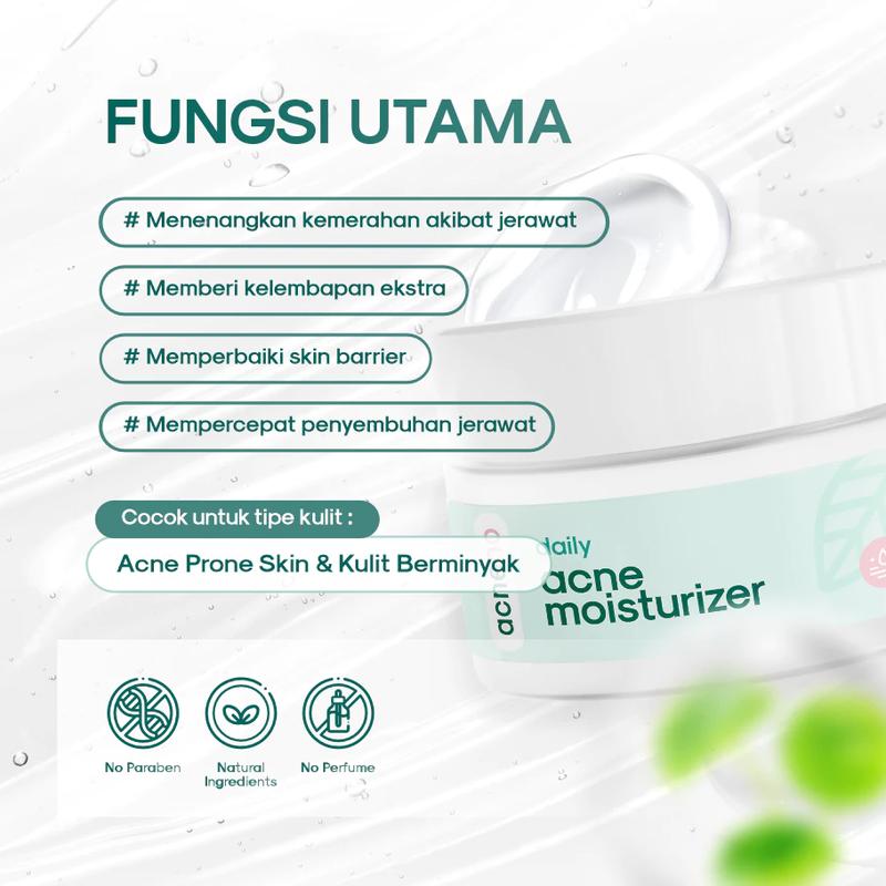 Daily Acne Moisturizer - Acneno isi 50gr | Memperbaiki Skin Barrier Kulit | Membantu Wajah Lebih Terhidrasi Kandungan Panthenol Aman Untuk Bumil & Busui | BPOM Original 3