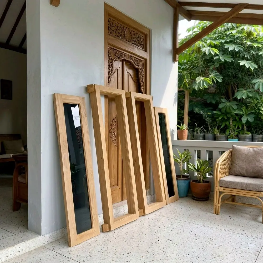 Daun Jendela  Kaca Hitam + Kusen Jati
