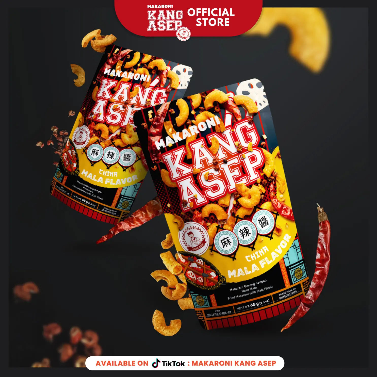 Makaroni Kang Asep China Mala Pouch 65g