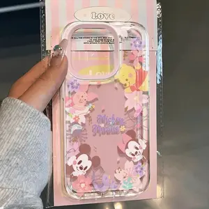 Kompatibel dengan iPhone Hewan kecil yang menggemaskan dan bunga-bunga Kasus ponsel 11 12 13 14 15 16 17 Kasus ponsel iPhone 11 PRO MAX 12 PRO MAX 13 PRO MAX 14 14PLUS 14PRO MAX 15 15PLUS 15PRO MAX 16PRO MAX Casing yang cantik