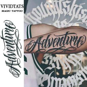 Herbal English Arm Band Tattoo Sticker for Men，Juice Tattoo Sticker Herbal Semi-Permanent Waterproof Non-Reflective Men's Forearm Flower Arm Personalized Long-Lasting tattoo  customize tattoo  set Realistic