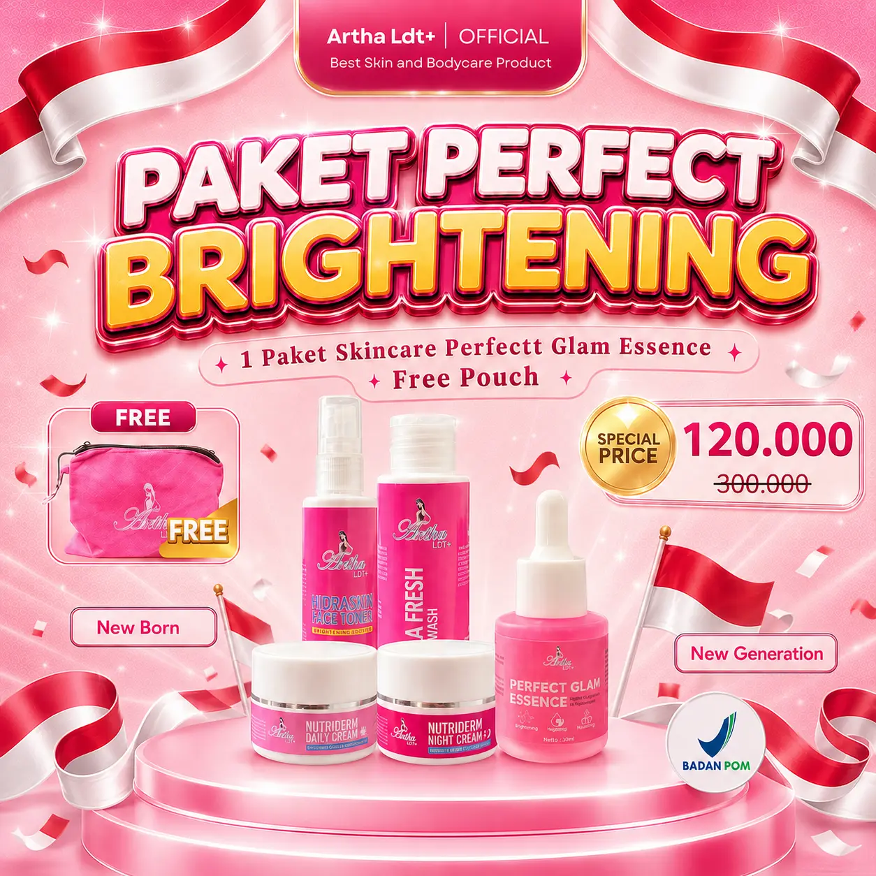 [ARTHA LDT] PAKET SKINCARE PERFECT BRIGHTENING [SKINCARE LENGKAP][Pencerah Mencerahkan wajah]